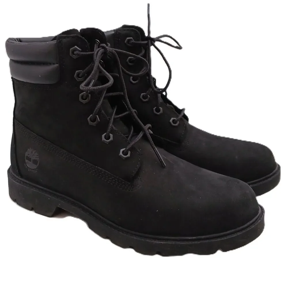 Timberland Linden Woods Women's Black Nubuck Leather Combat Boots Waterproof